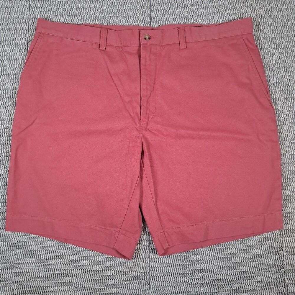 Polo Ralph Lauren Mens Classic Fit 9" Flat Front Chino Shorts 42 Coral Salmon